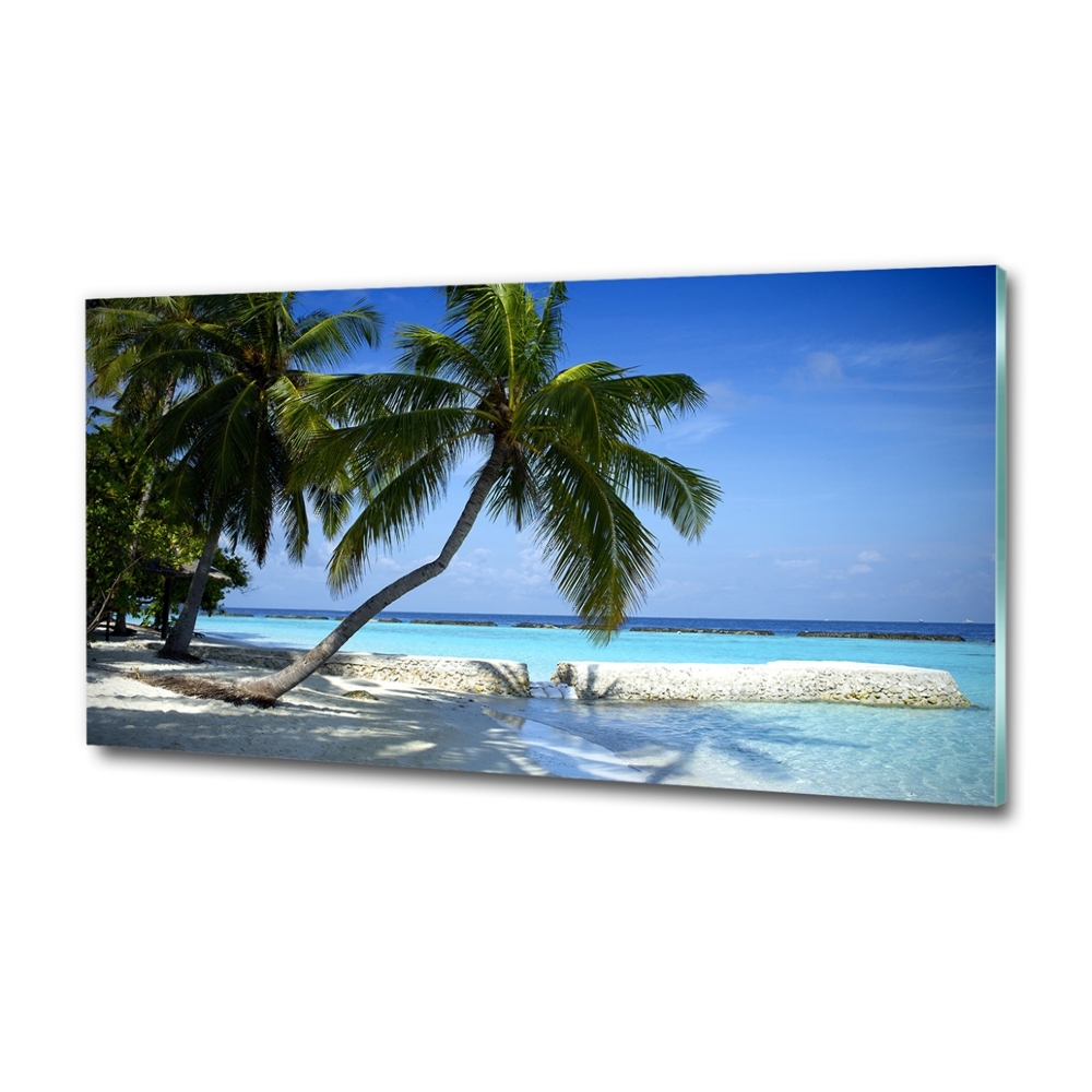 Tableau photo sur verre Plage exotique