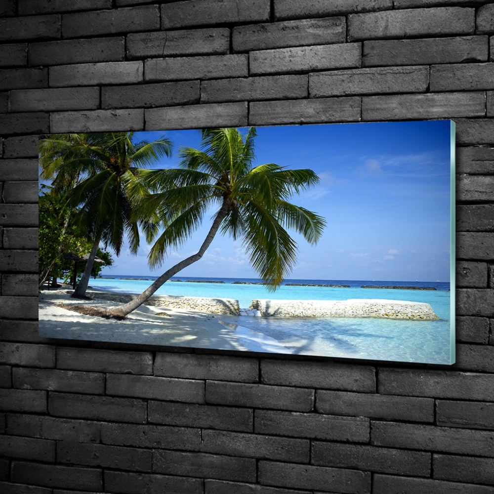 Tableau photo sur verre Plage exotique