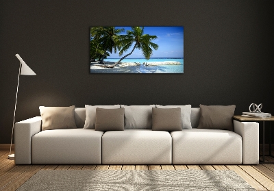 Tableau photo sur verre Plage exotique