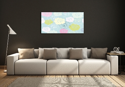 Tableau photo sur verre Roses