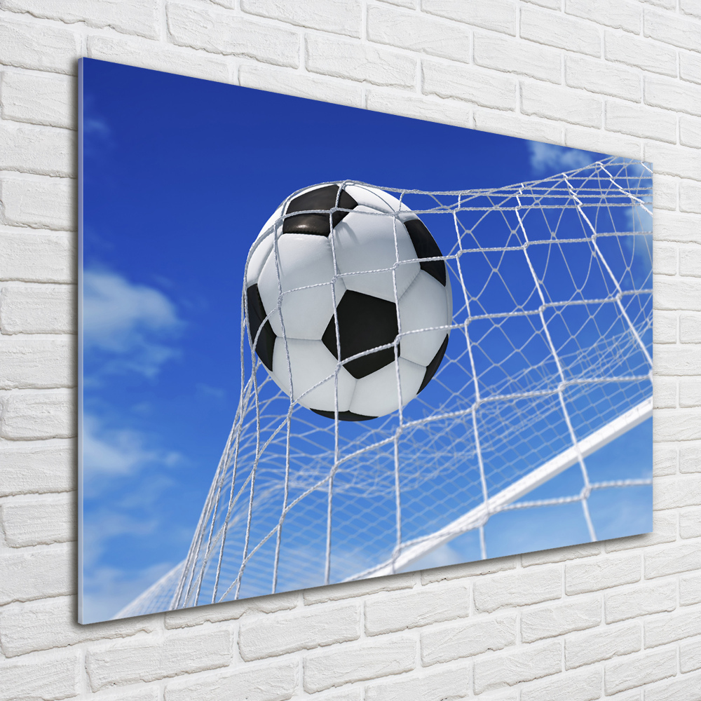 Tableau en verre Le ballon dans les grilles