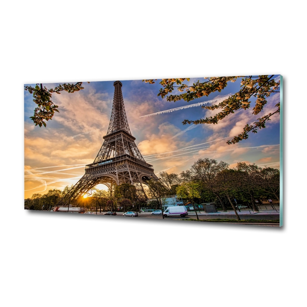 Tableau sur verre Tour Eiffel signe de la France