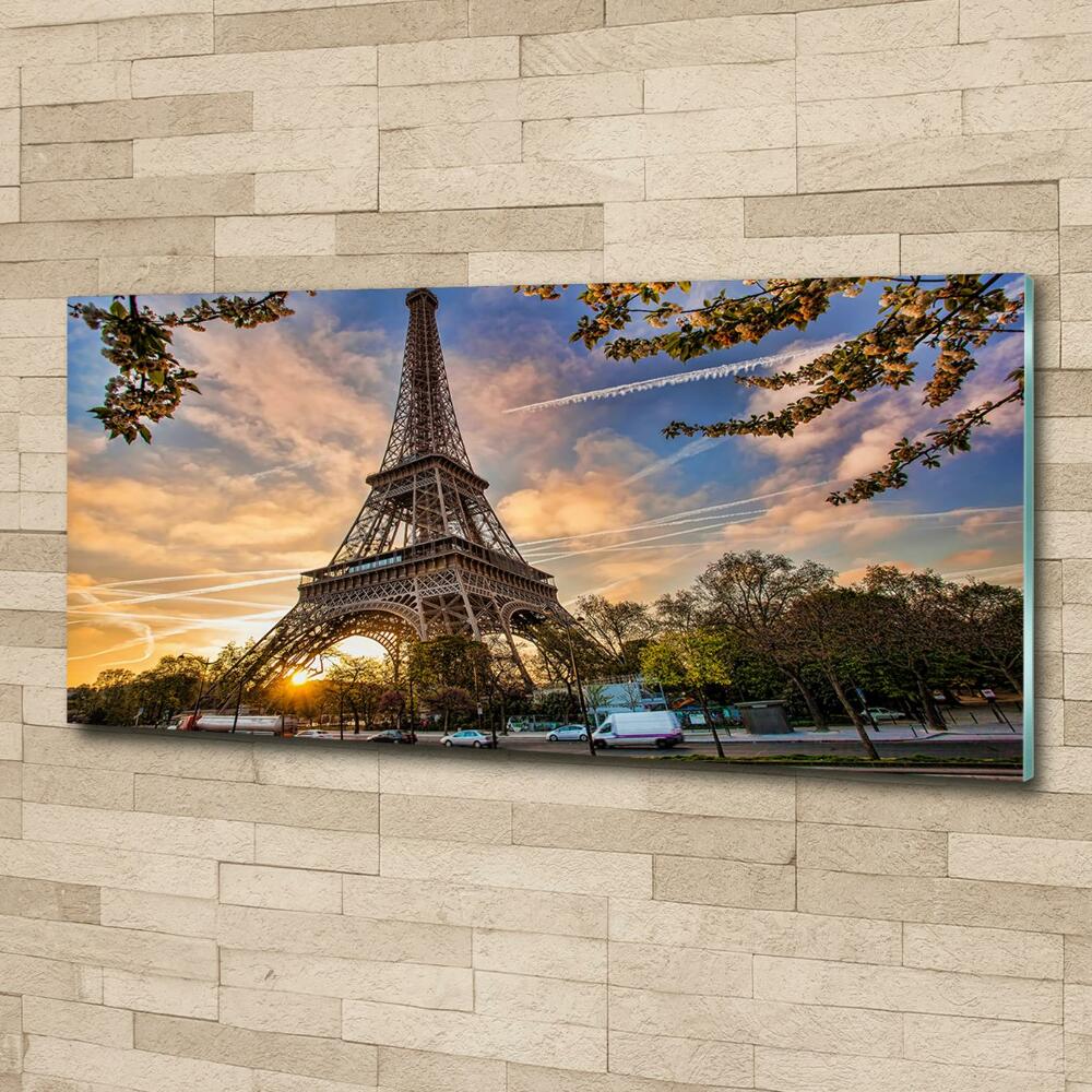 Tableau sur verre Tour Eiffel signe de la France