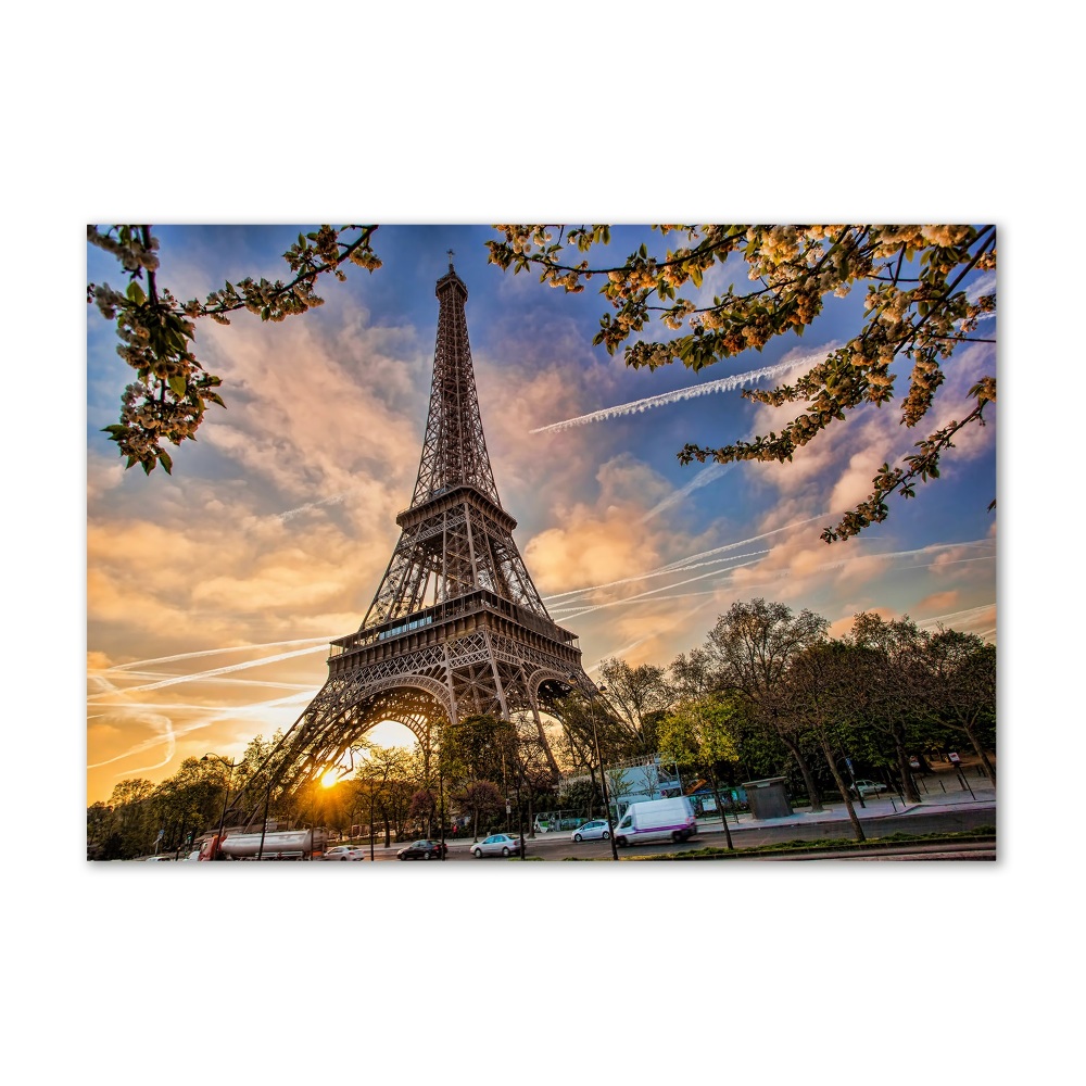 Tableau sur verre Tour Eiffel signe de la France