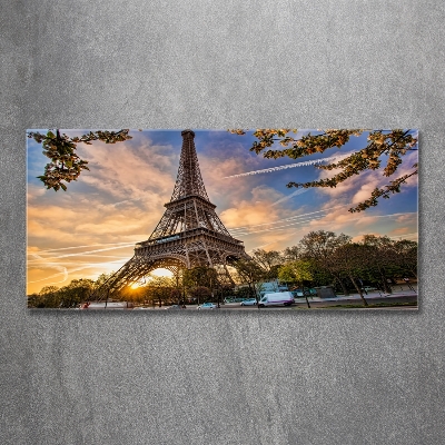 Tableau sur verre Tour Eiffel signe de la France