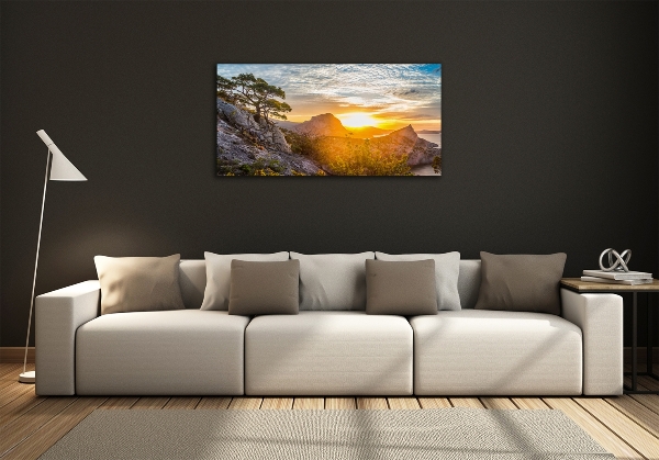 Tableau verre imprimé Le coucher de soleil