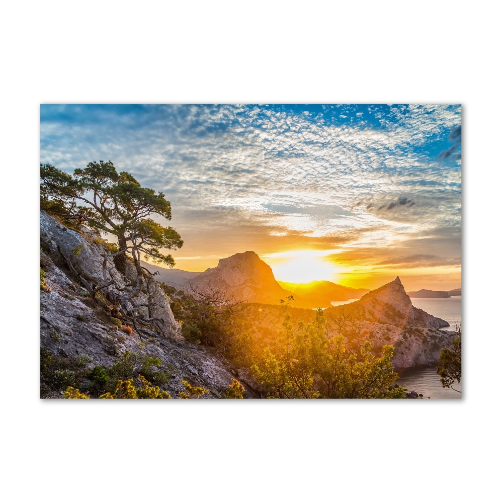 Tableau verre imprimé Le coucher de soleil