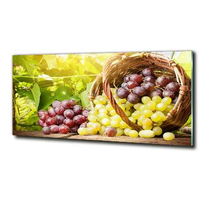 Tableau imprimé sur verre Raisins dans un panier