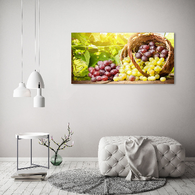 Tableau imprimé sur verre Raisins dans un panier