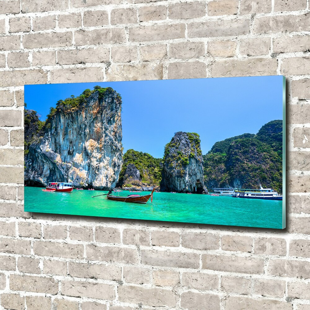 Tableau photo sur verre Bateaux Thaïlande