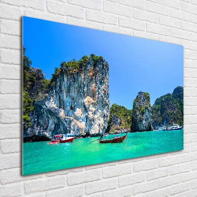 Tableau photo sur verre Bateaux Thaïlande