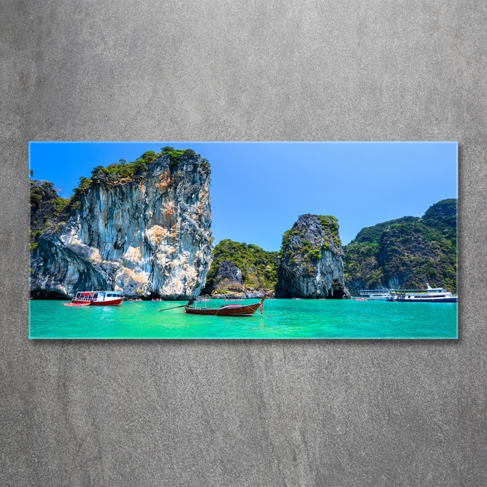 Tableau photo sur verre Bateaux Thaïlande