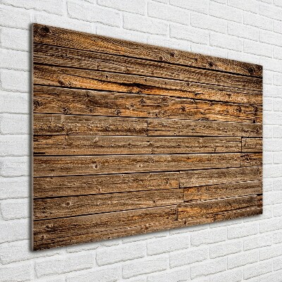 Tableau sur verre Mur en bois