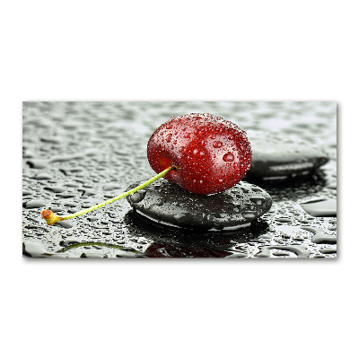 Tableau verre imprimé Cerise sous la pluie