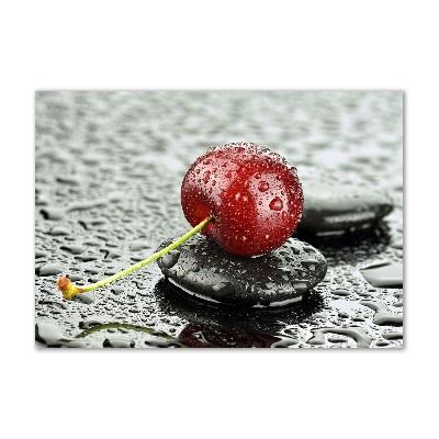 Tableau verre imprimé Cerise sous la pluie