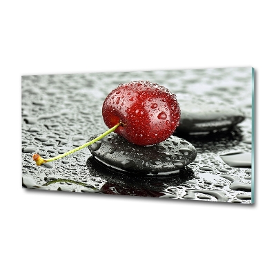 Tableau verre imprimé Cerise sous la pluie