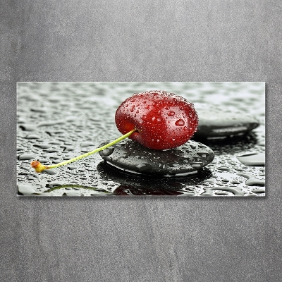 Tableau verre imprimé Cerise sous la pluie