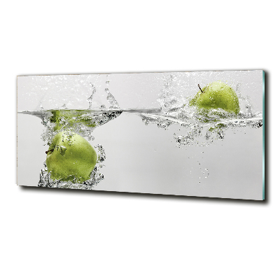 Tableau imprimé sur verre Pomme sous l'eau