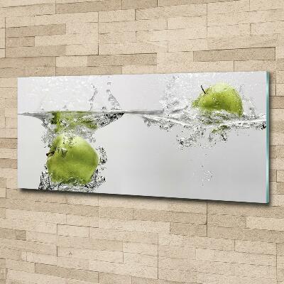 Tableau imprimé sur verre Pomme sous l'eau