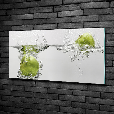 Tableau imprimé sur verre Pomme sous l'eau