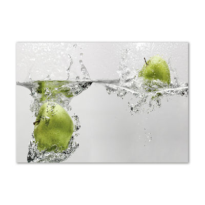 Tableau imprimé sur verre Pomme sous l'eau