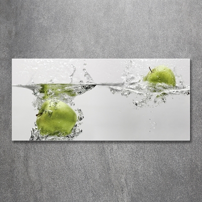 Tableau imprimé sur verre Pomme sous l'eau