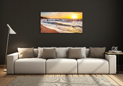 Tableau en verre Plage du coucher de soleil