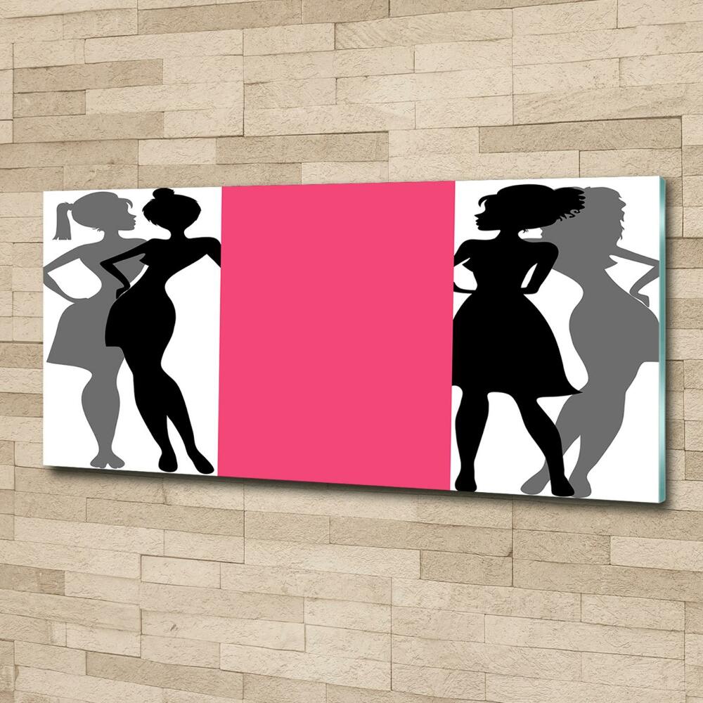 Tableau en verre Silhouettes féminines