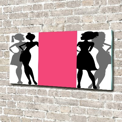 Tableau en verre Silhouettes féminines