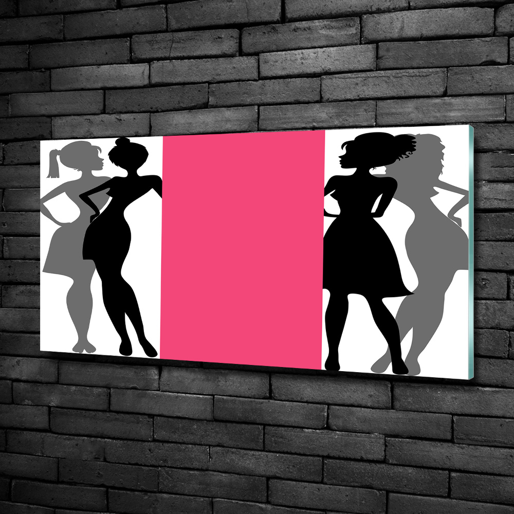 Tableau en verre Silhouettes féminines