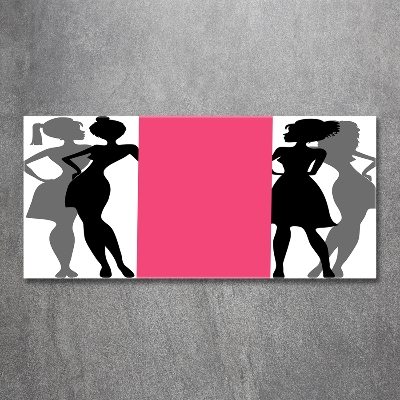 Tableau en verre Silhouettes féminines