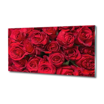 Tableau photo sur verre Roses rouges