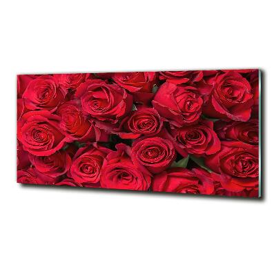 Tableau photo sur verre Roses rouges