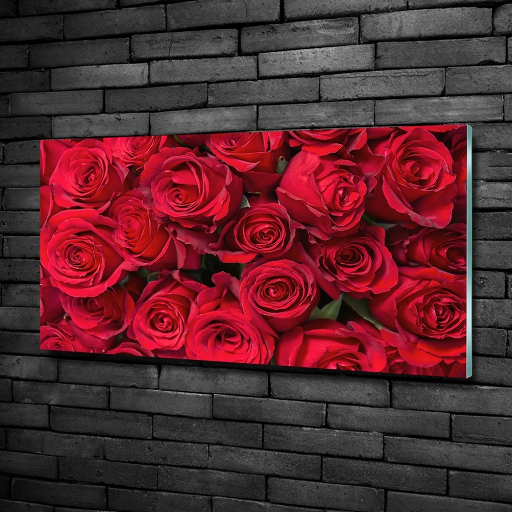 Tableau photo sur verre Roses rouges