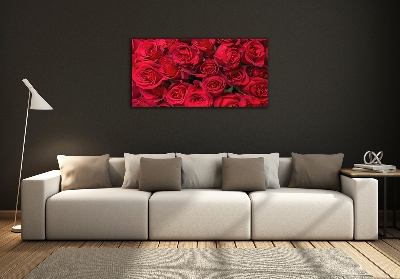 Tableau photo sur verre Roses rouges