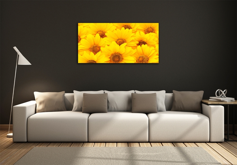 Tableau en verre Tournesol