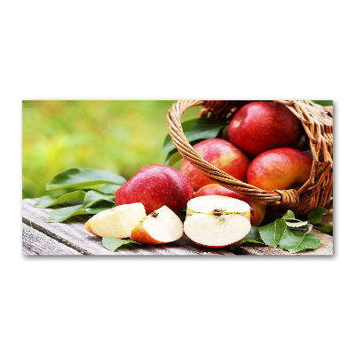 Tableau en verre Pommes dans un panier