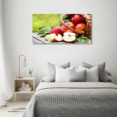 Tableau en verre Pommes dans un panier