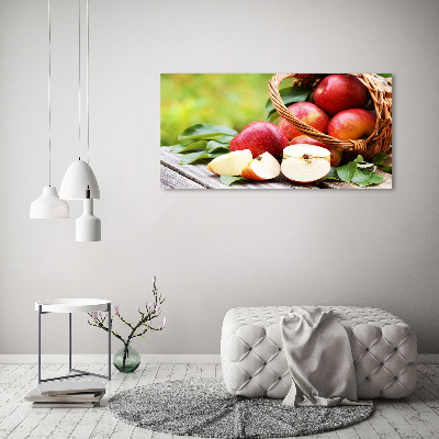 Tableau en verre Pommes dans un panier