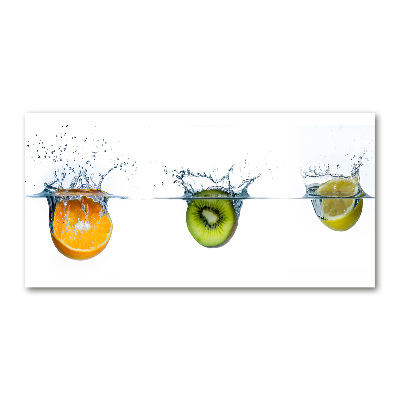 Tableau photo sur verre Fruits sous l'eau