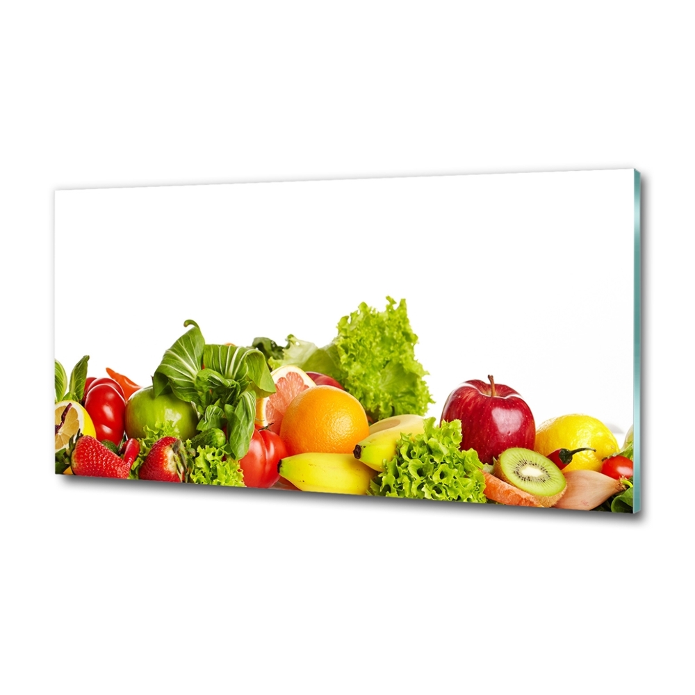 Tableau sur verre Légumes et fruits