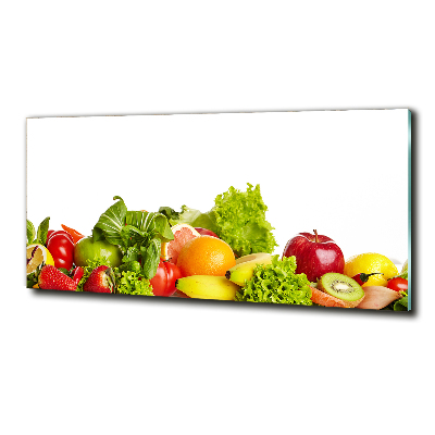 Tableau sur verre Légumes et fruits