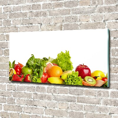 Tableau sur verre Légumes et fruits