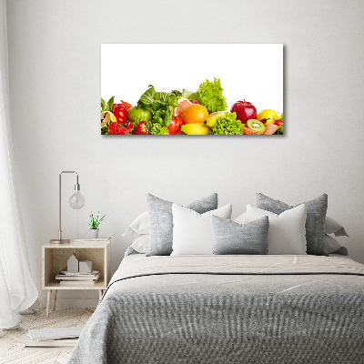 Tableau sur verre Légumes et fruits