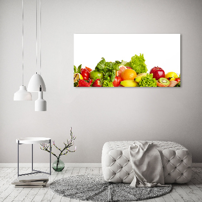 Tableau sur verre Légumes et fruits