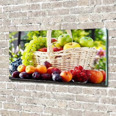 Tableau imprimé sur verre Corbeille de fruits