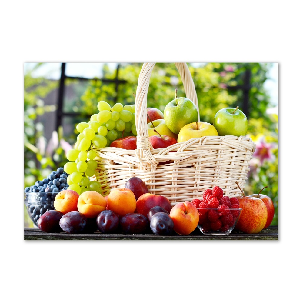 Tableau imprimé sur verre Corbeille de fruits