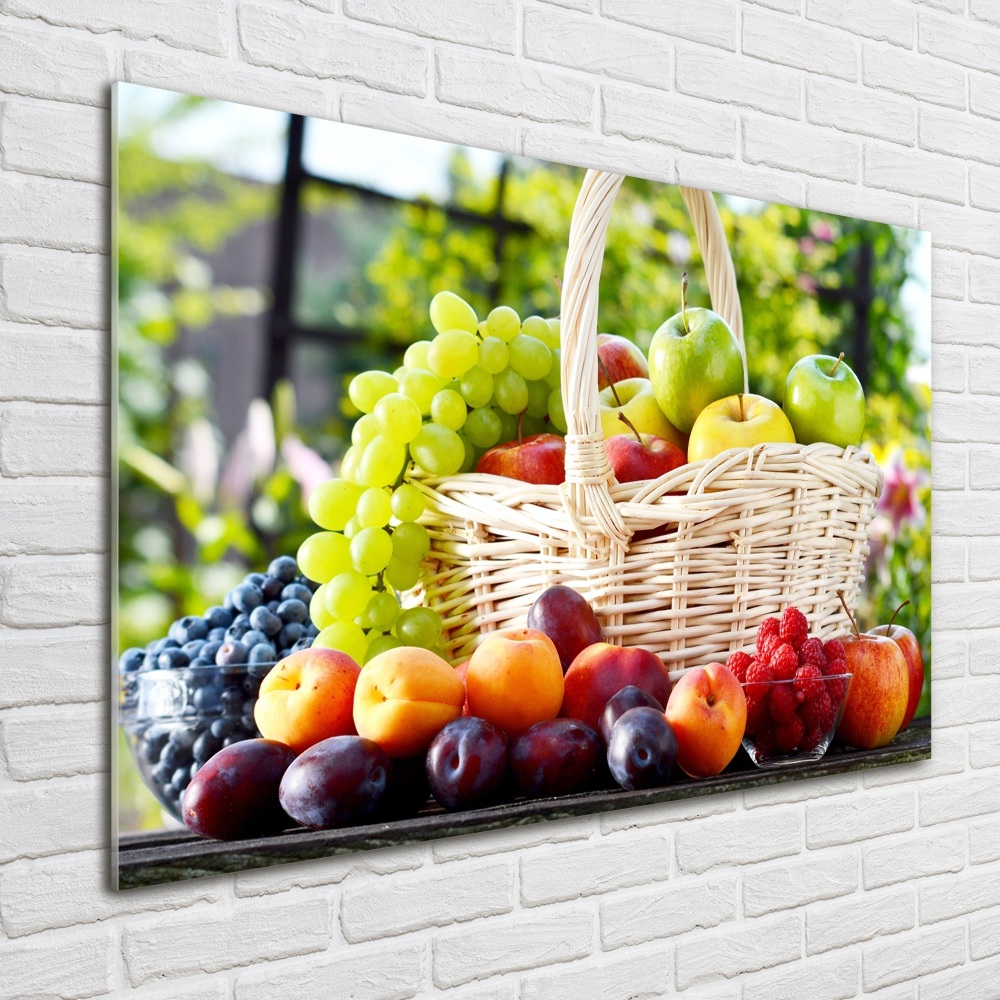 Tableau imprimé sur verre Corbeille de fruits