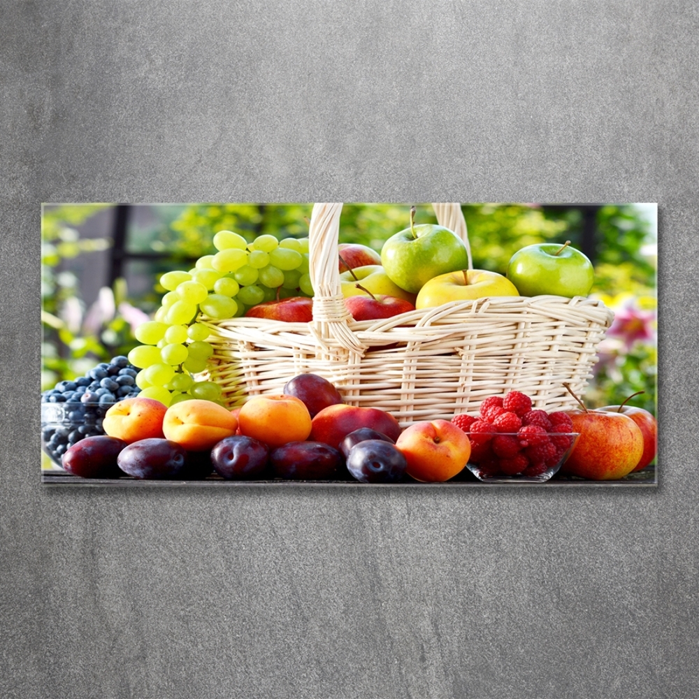 Tableau imprimé sur verre Corbeille de fruits