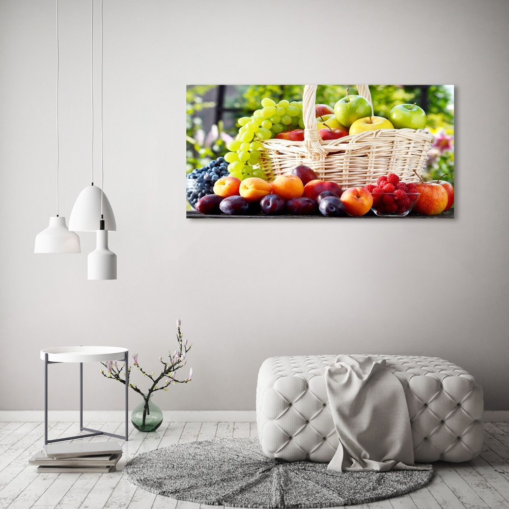 Tableau imprimé sur verre Corbeille de fruits